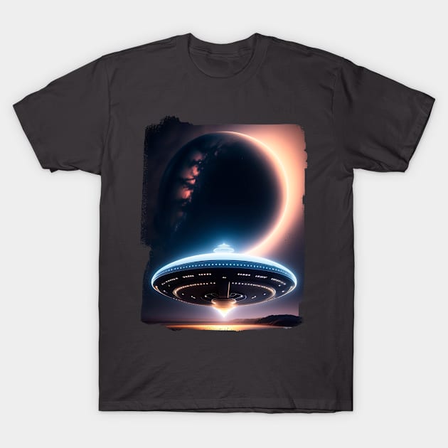 Ufo - Ufo sighting from a military fighter plane T-Shirt by igzine